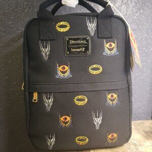 NWT Loungefly - GT Exclusive - Lord Of The Rings Canvas Backpack Eye Of Sauron